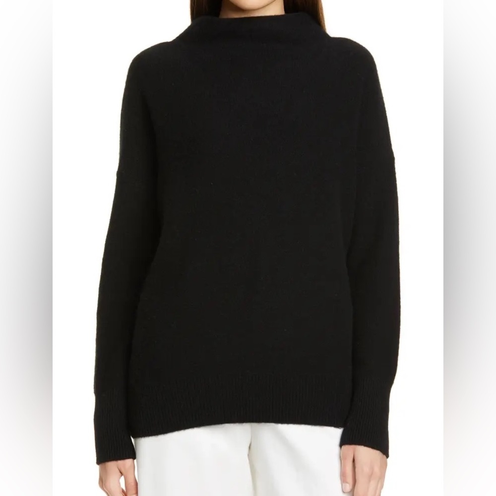 Vince Boiled Cashmere Funnel Neck Sweater